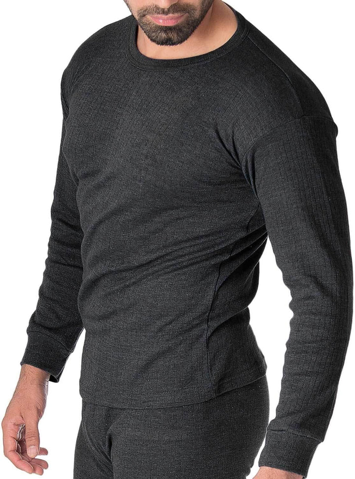 Black Snake® Thermounterhemd Thermounterwäsche Sport Unterhemden Herren 2 Stück Langarm L Anthrazit,