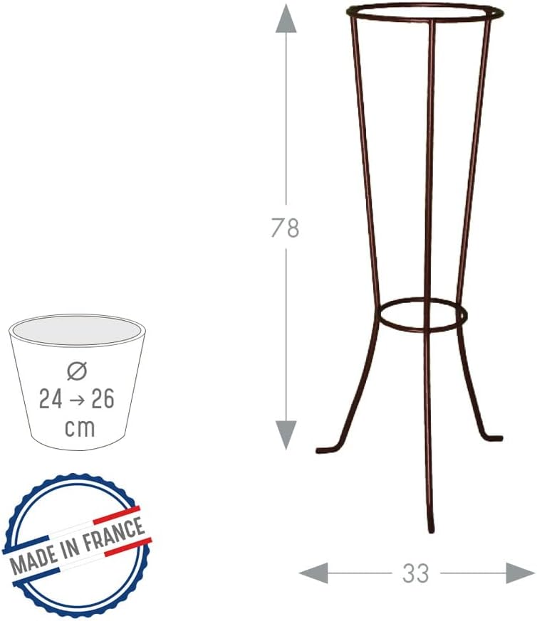 Louis Mühle Spalte Klassische Fer Vieilli 33x33x78 cm, Fer Vieilli 33x33x78 cm