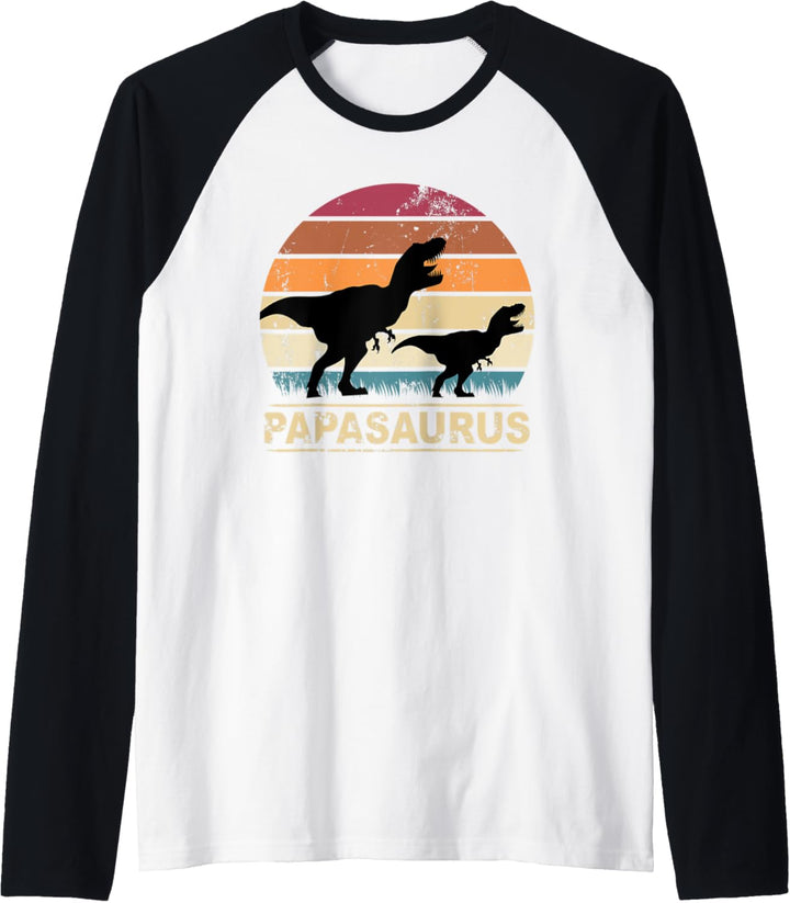 Papasaurus Rex Vater Dinosaurier Familien Dino Papa Saurus Raglan