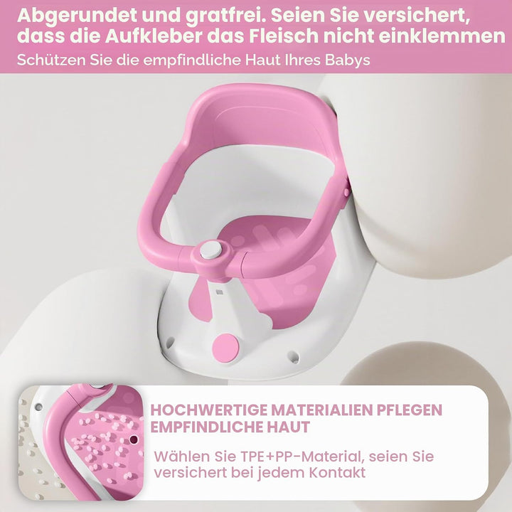 UBRAVOO Baby Badesitz für Babys von 6 bis 24 Monaten, aufrecht sitzender Badesitz, rutschfester Baby