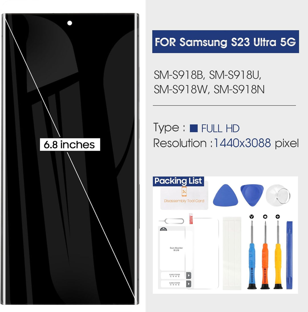 Atwist OLED Bildschirm für Samsung Galaxy S23 Ultra 5G Display für Samsung S23 Ultra 5G LCD Bildschi