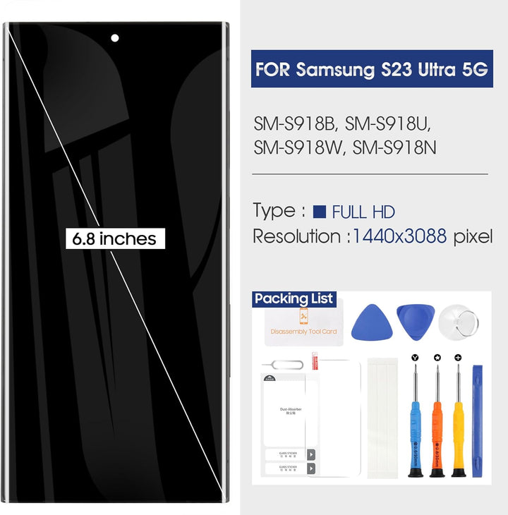 Atwist OLED Bildschirm für Samsung Galaxy S23 Ultra 5G Display für Samsung S23 Ultra 5G LCD Bildschi