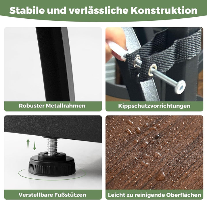 COSTWAY 2 Pack Pflanzenständer mit Wachstumslichtern, 8-stöckiges Pflanzenregal, Blumenständer Innen