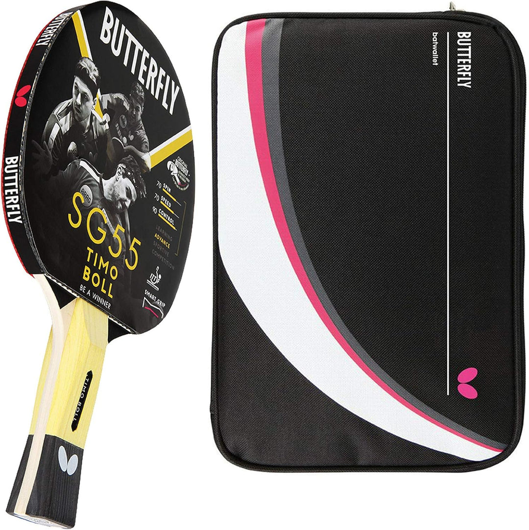 Butterfly® Timo Boll SG55 Tischtennisschläger | Tischtennis Racket Bat Hobby Training | geübte Freiz
