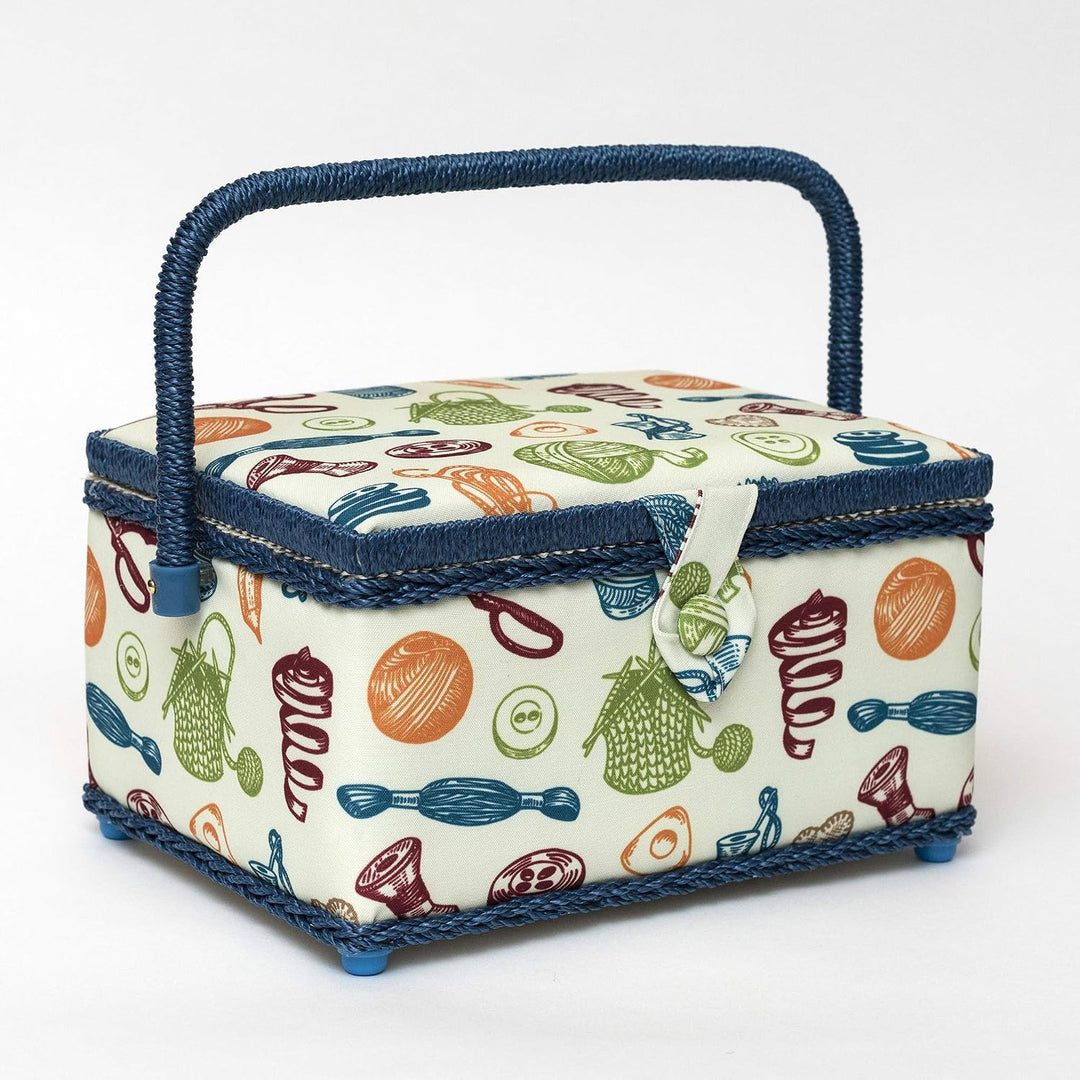 Korbond Nähkorb – Standard – Habby Dreams Design – 14,5 cm x 19 cm x 26 cm Mehrfarbig 19 x 32 x 15 c