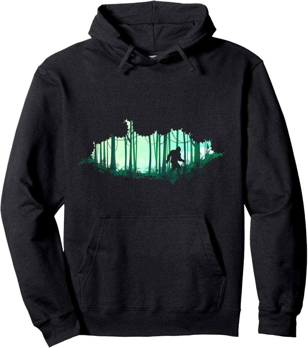 Outdoor Sasquatch Mythos Wald Kryptozoologie Kryptid Bigfoot Pullover Hoodie