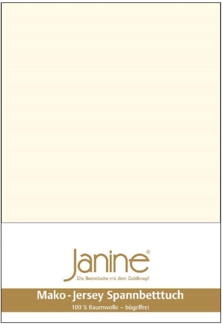Janine Spannbetttuch 5007 Mako Jersey 180/200 bis 200/200 cm Natur Fb. 07 180/200 cm - 200/200 cm Na