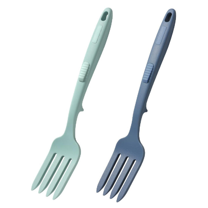 FKWKUW 2 Stück Flexible Kochgabel Silikon, Cooking Fork Hitzebeständig Multifunktional Gabel Antihaf