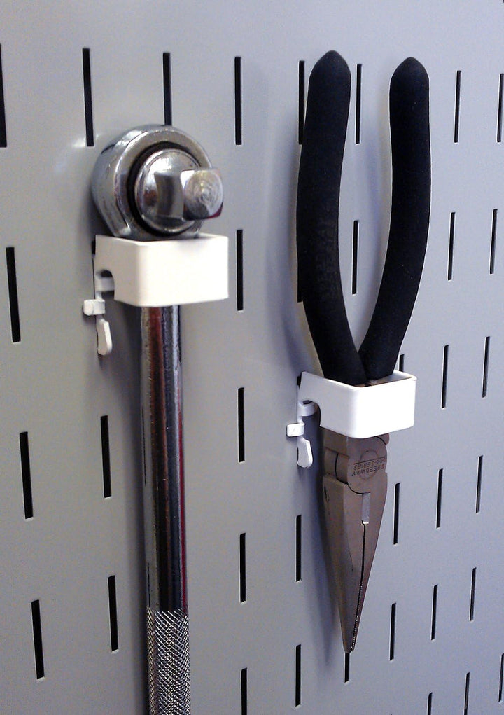 Wandplatte KT-200-DLX B, Aufbewahrungsplatte mit Schlitzen, Deluxe-Haken-Sortiment, KT-200-DLX W Wei