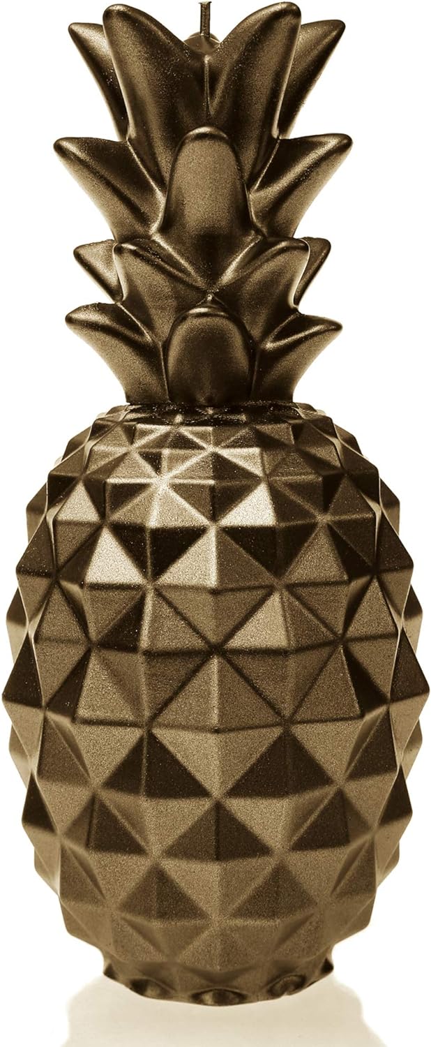 Candellana Ananas Paraffinkerze 100x100x210 mm - Messing Kerze Dekorativ - Kerzen Aesthetic 3D - Can