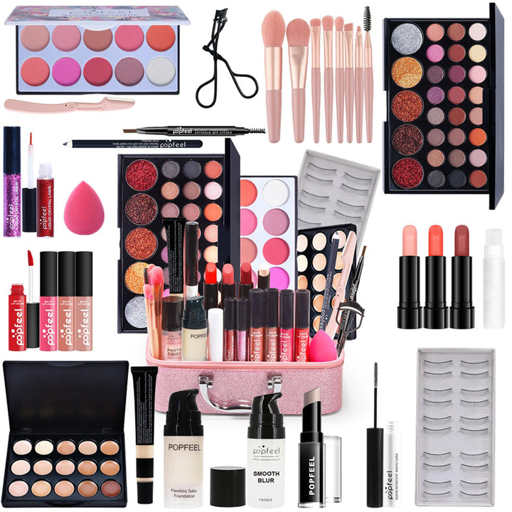 Make-up-Set All-in-One Make-up-Geschenkset Kosmetik-Palette Starter Kit, Make-up Sets mit Schminktas