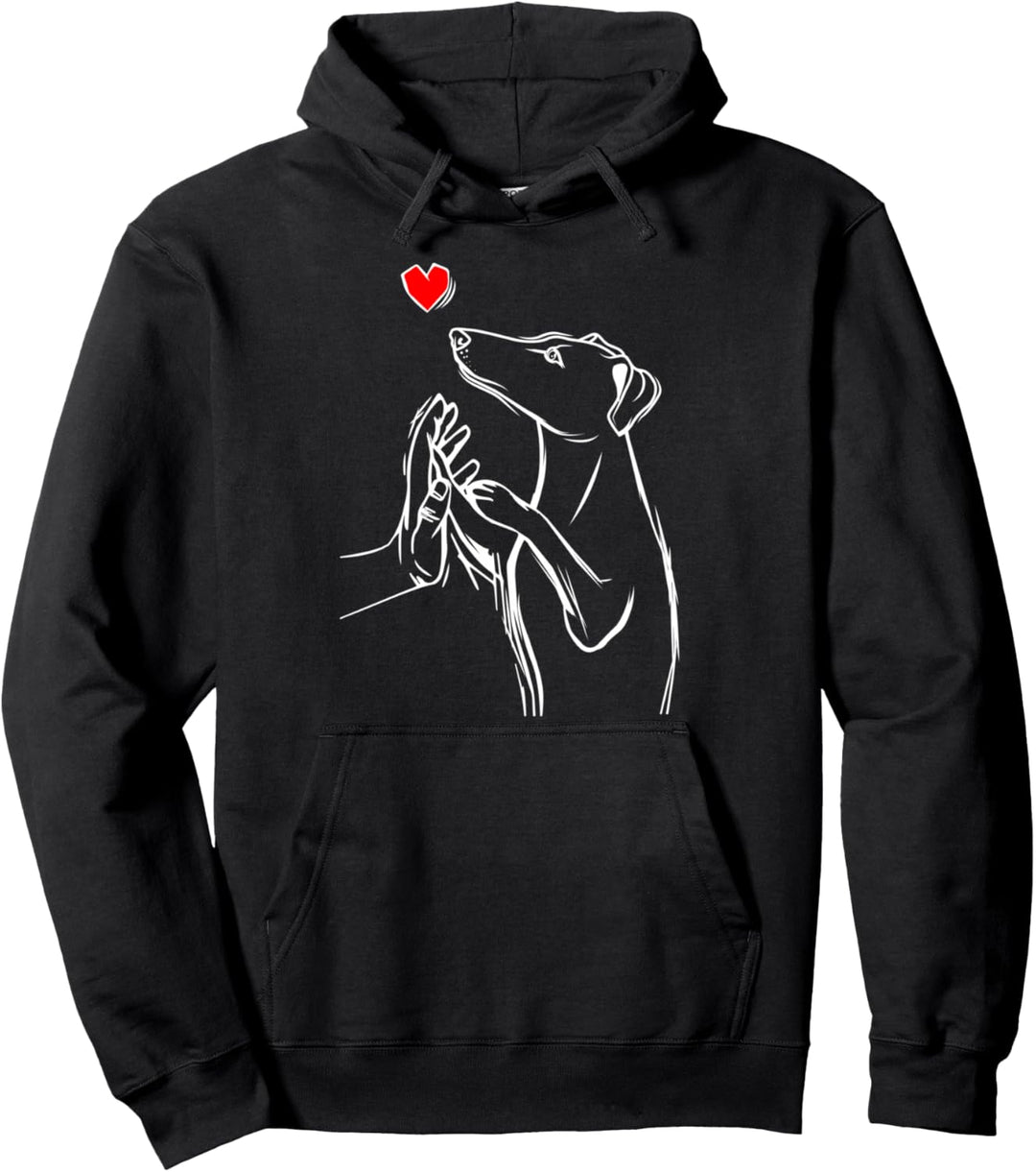 Windhund Greyhound Hunde Frauchen Damen Pullover Hoodie