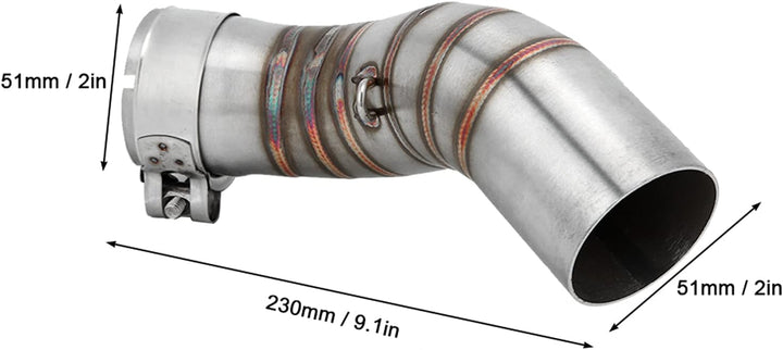 Verbindungsrohr Z900---Motorrad Auspuff Auspuff Mittelteilmotorrad Auspuffadapter Mittellenkerrohr S