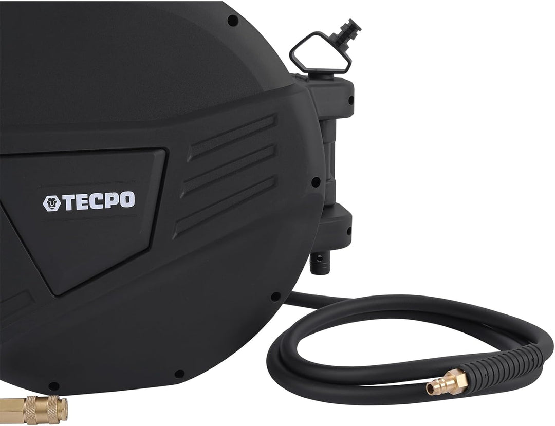 TECPO Druckluftschlauchtrommel Automatikschlauchtrommel 20 + 2 Meter Schlauchaufroller 1/4" Zoll Ans