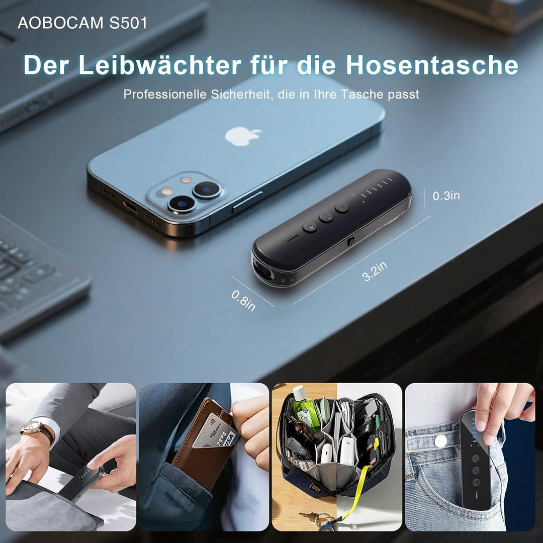 Wanzen Detektor, Kamera Detektor RF Wireless GPS Tracker Finder Detektor Abhörwanzen Aufspüren Verst