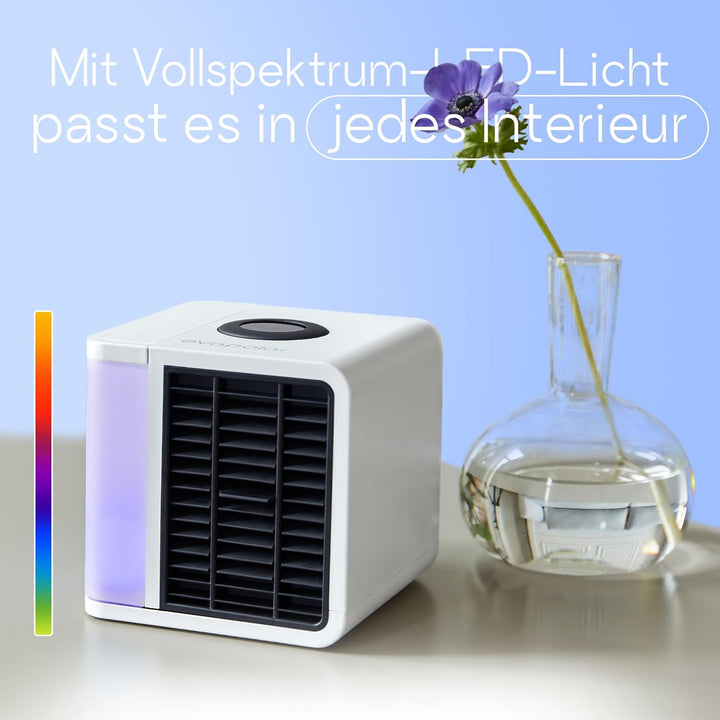 Evapolar evaLIGHT Plus Luftkühler &amp; Luftbefeuchter - Tragbarer Kühl-Ventilator mit Vollspektrum-LED-
