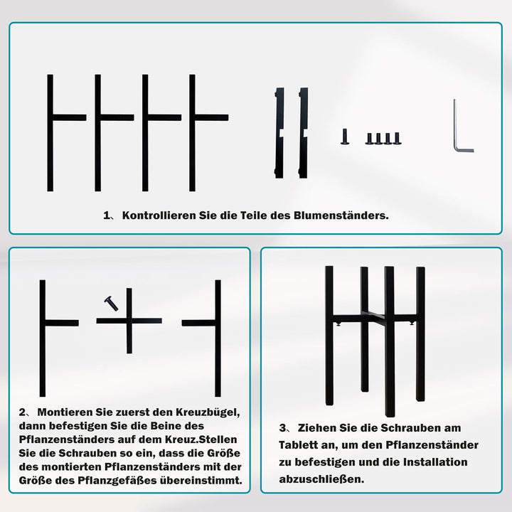 Generisch Blumenständer, verstellbarer Metall Pflanzenständer, Innen und Aussen Wohnzimmer Ecke mit