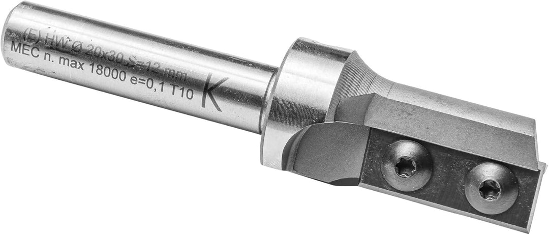 ENT 20182 Wendeplatten Nutfräser HW, Schaft (S) 12 mm, Durchmesser (D) 20 mm, NL 30 mm, Z1+1, GL 82