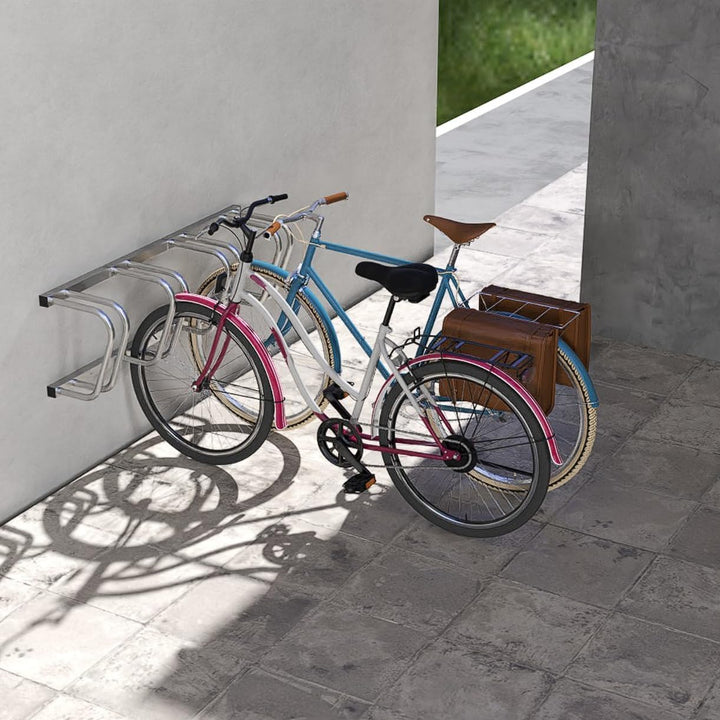HENGMEI Fahrradständer Für 4 Fahrräder Stahl Mehrfachständer Radabstand für 30-65mm Reifenbreite Büg