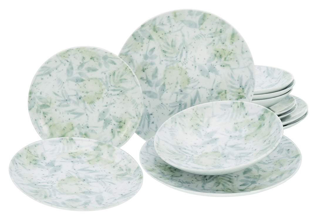 CreaTable, 25871, Serie Tropical - Serie Home, Geschirrset, Teller Set 12 teilig, Teller Set 12 teil