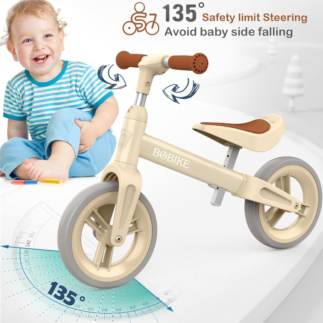 MHCYLION Laufrad ab 1.5-4 Jahre bis zu 25 kg, Lenkrad und Sattel höhenverstellbar, Lenkradschloss, U