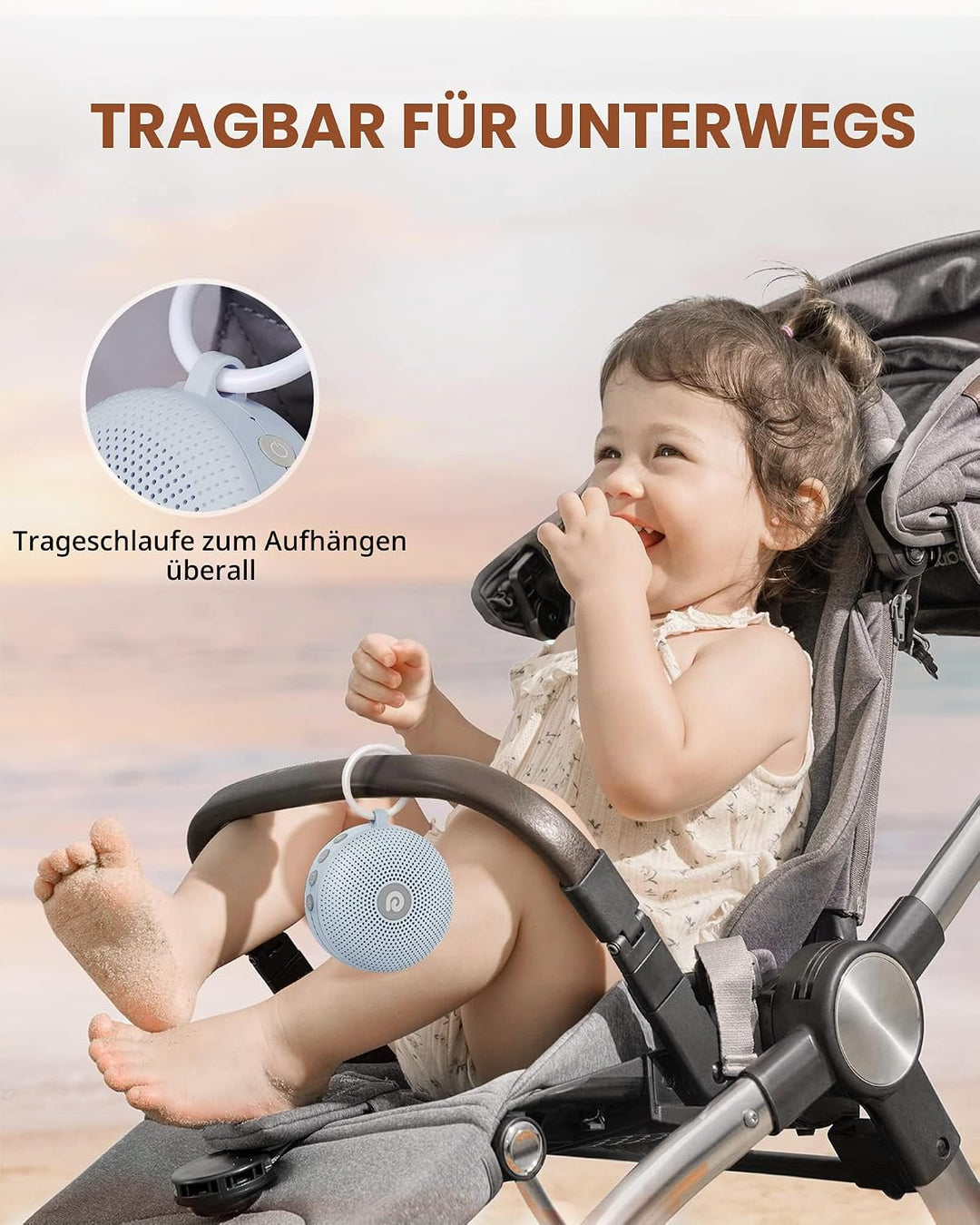 Dreamegg White Noise Machine - D11Max Einschlafhilfe Babys Erwachsene, Portable White Noise Machine