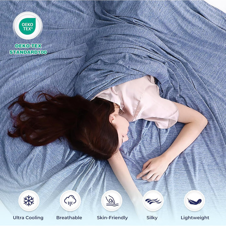 Luxear Selbstkühlende Decke, Arc-Chill Q-Max 0,5 Kühldecke, 2 in 1 Doppelseitige Dünne Sommerdecke B