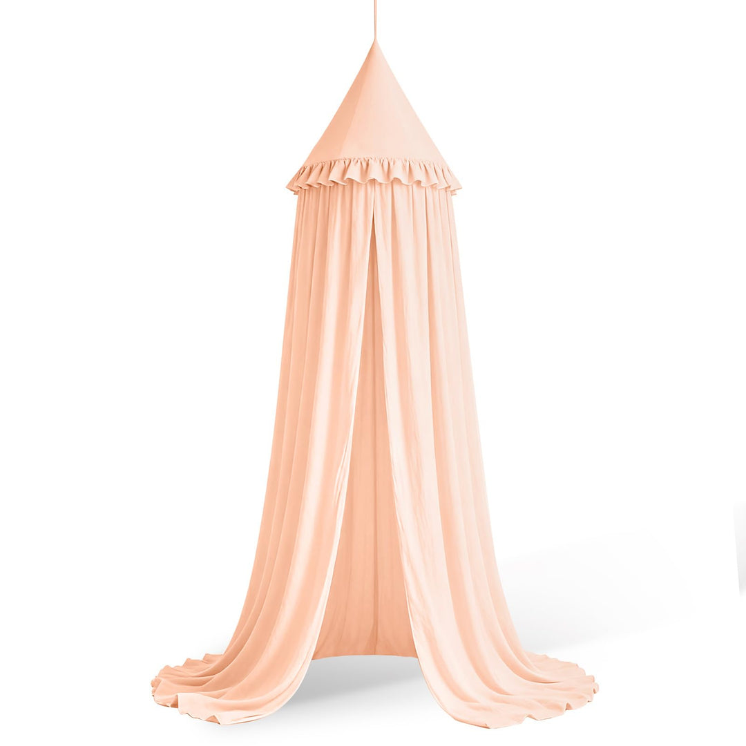 HOTUT Baldachin Kinderzimmer Vintage,Prinzessin Kinderbetthimmel mit Rüschen,Betthimmel Babybett Kin