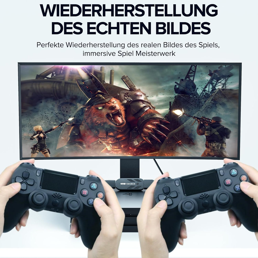Cam Link 4K, externe Kamera Capture Card, 4K30/1080p120 für Streaming und Aufnahme über DSLR, Camcor
