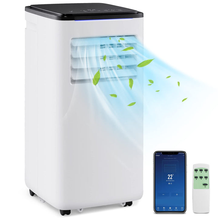 COSTWAY 9000 BTU mobile Klimaanlage mit Abluftschlauch, 4 in 1 Klimagerät mit Kühlen, Ventilator, He