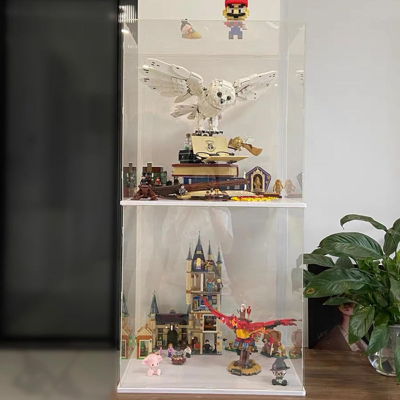 ELEpure Aufbewahrungsbox aus Acryl, transparent, für die LEGO Kollektion, Modellbau, verbesserte Prä