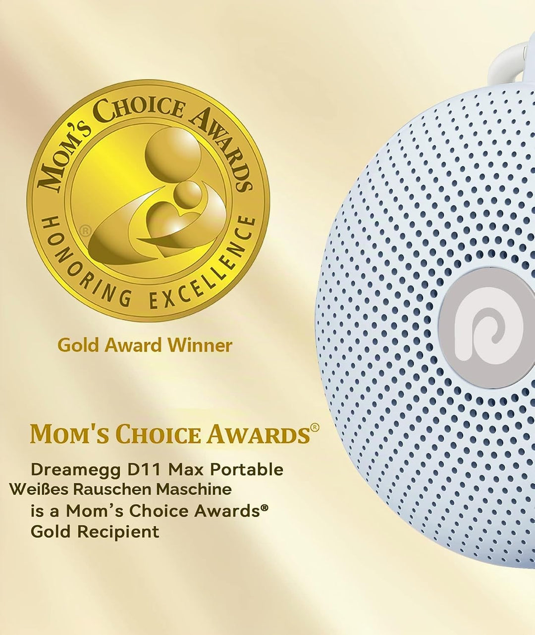 Dreamegg White Noise Machine - D11Max Einschlafhilfe Babys Erwachsene, Portable White Noise Machine