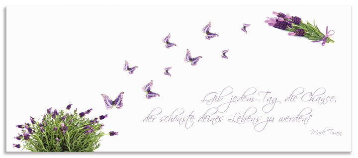 ARTland Spritzschutz Küche aus Alu für Herd Spüle 120x50 cm (BxH) Küchenrückwand mit Motiv Spruch Sc