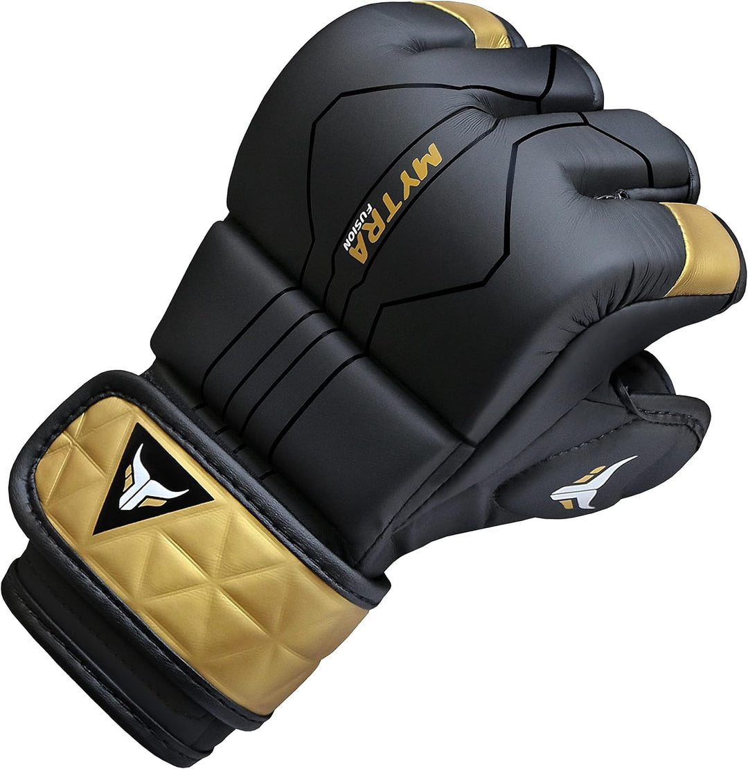 MMA Handschuhe für Herren und Damen — Atmungsaktive Open-Palm Sparring Handschuhe, Grappling Handsch