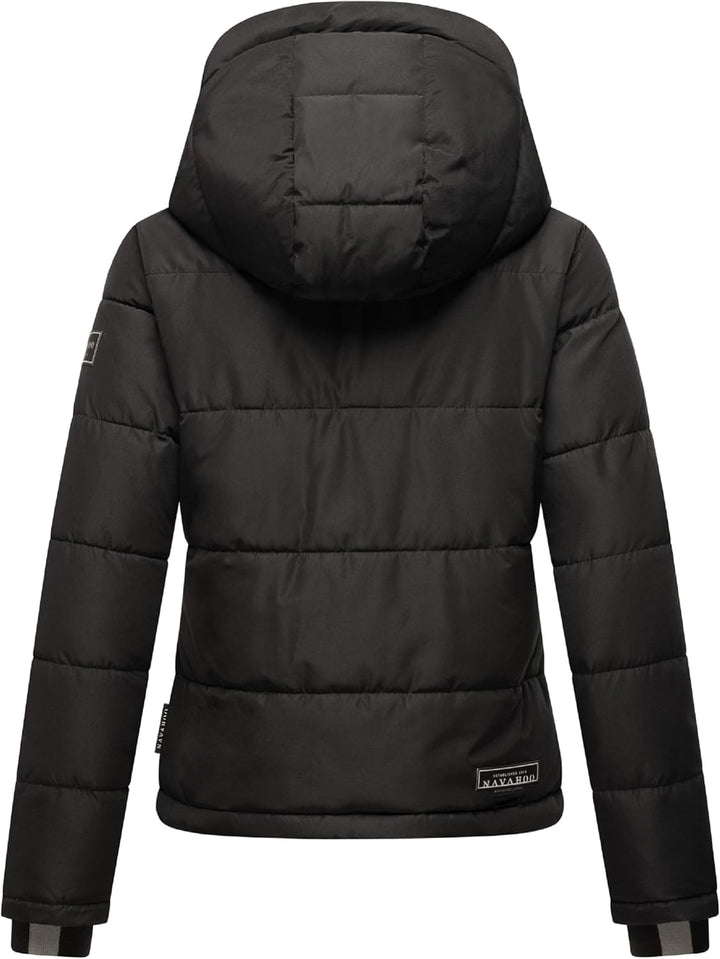 Navahoo Damen Winterjacke Steppjacke warm mit Abnehmbarer Kapuze und Kunstfellkragen Mit Liebe XIV X