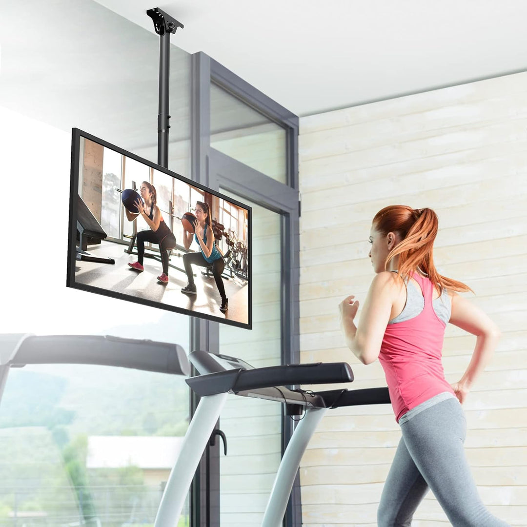 ELIVED TV Deckenhalterung für die meisten 37-75 Zoll Flach & Curved Fernseher bis zu 50KG, max. VESA
