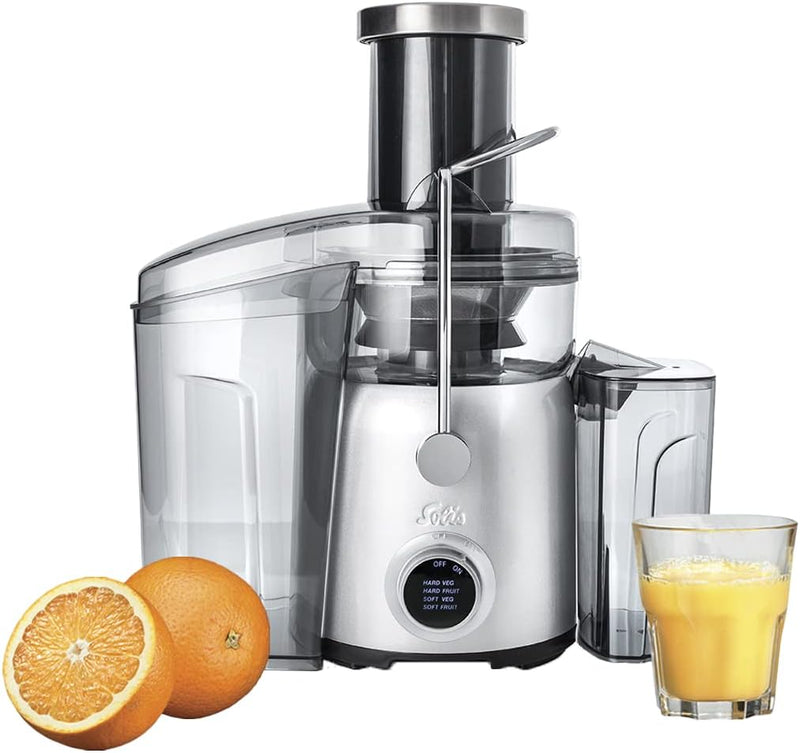 Solis Juice Fountain Compact 8451 Entsafter Gemüse und Obst - Saftpresse - Leistungsstarker Saft- un