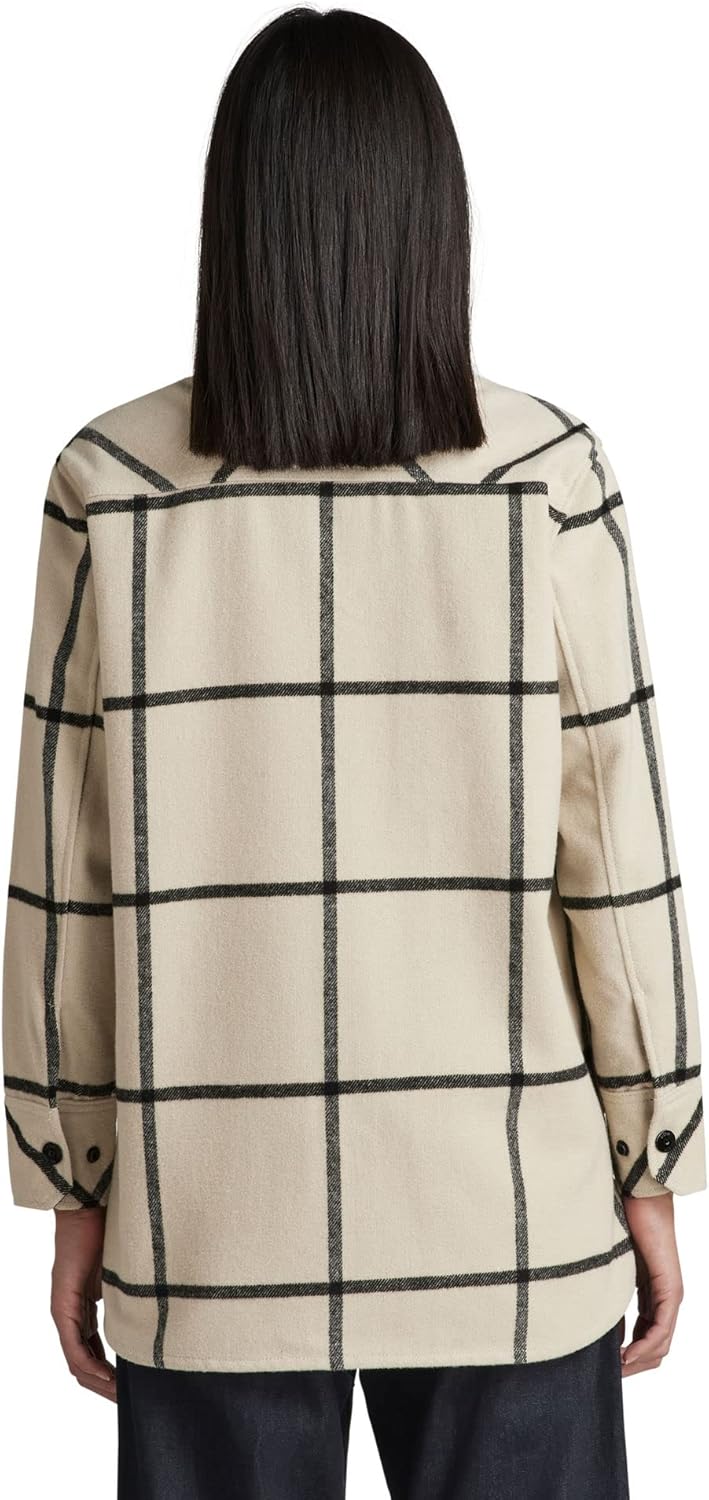 G-Star Damen Boyfriend Overshirt M Mehrfarben (Brown Rice Louis Check D22178-c840-d419), M Mehrfarbe