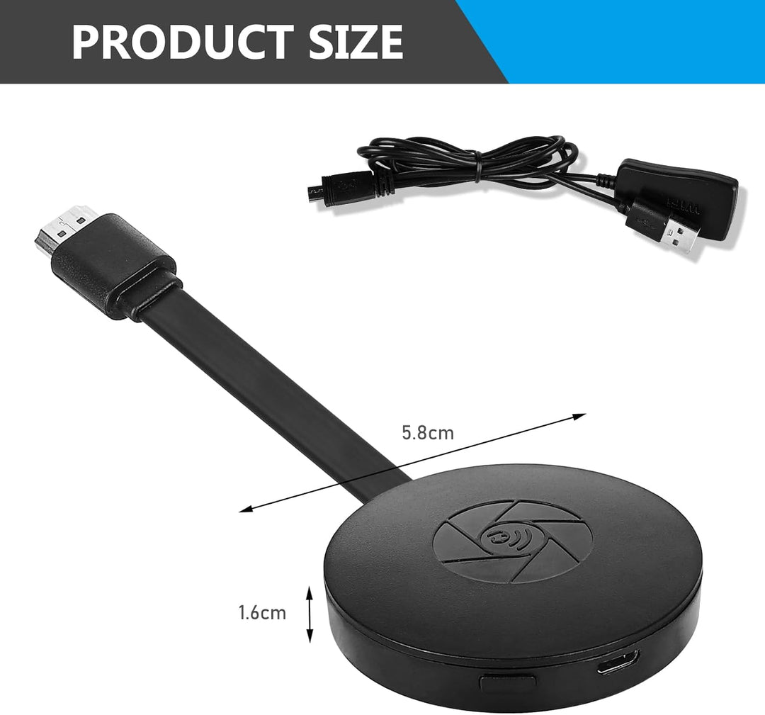 Miracast HDMI Dongle Wireless WiFi Display Adapter für Android/OS/Windows/iPad und Telefon, PC zu HD