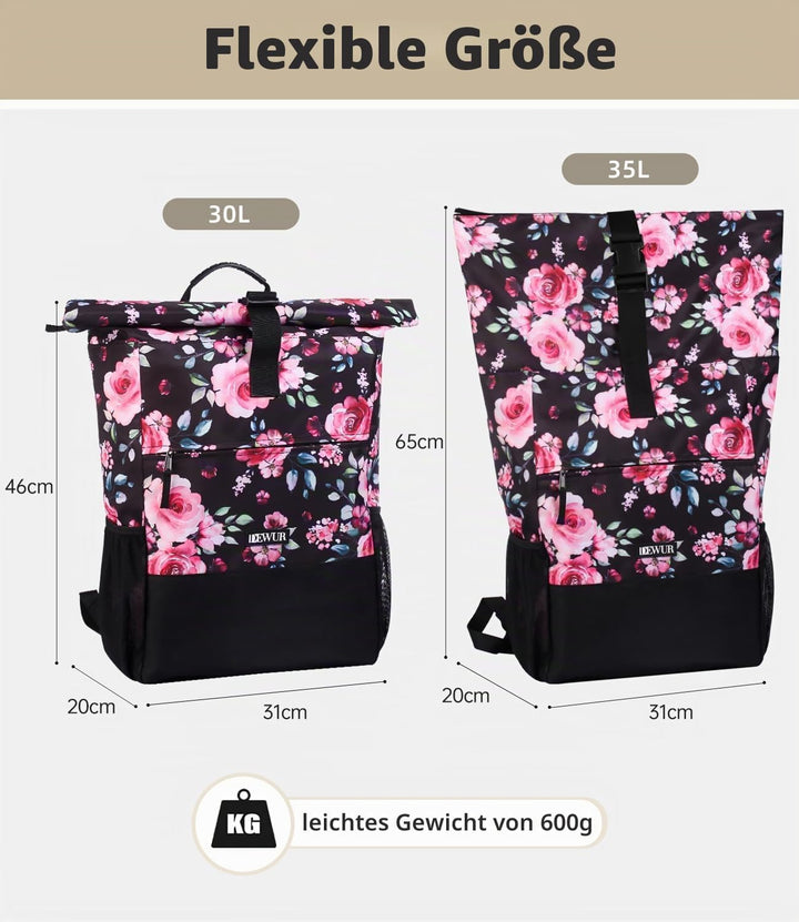 DEWUR 35L Thermo Rücksack Kühlrücksack Kühltasche Wasserdichter Picknickrücksack mit Flaschenöffner
