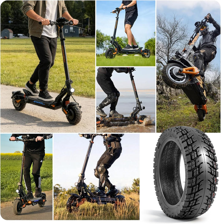 10 x 2,75-6,5 Tubeless Reifen für Kukirin G2 Master, 10 Zoll Ersatzreifen für Speedway 5 Dualtron 3,
