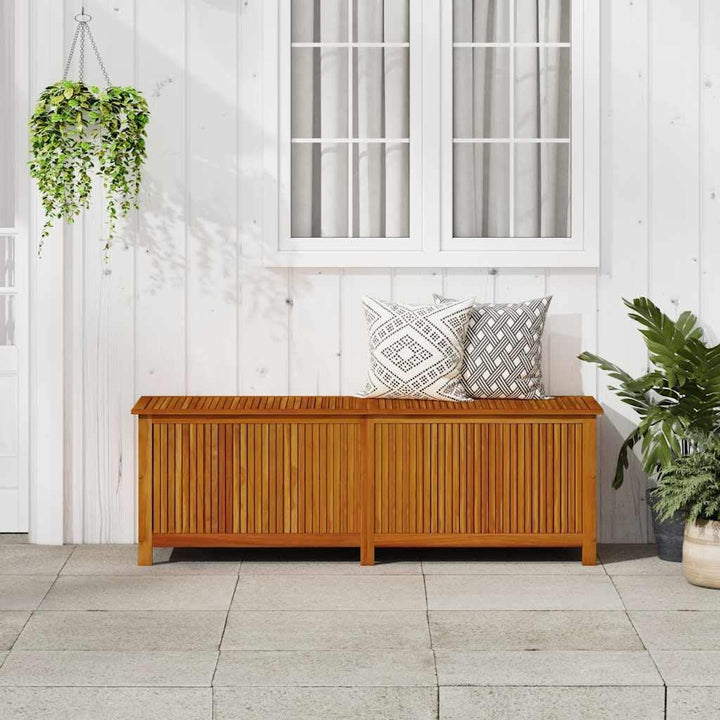 vidaXL Akazienholz Massiv Garten Aufbewahrungsbox Auflagenbox Kissenbox Gartenbox Gartentruhe Kissen