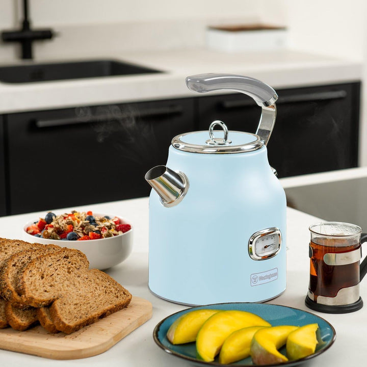 Westinghouse Retro Wasserkocher Kocher Für Wasser Mit Temperatur & Wasserstandsanzeige, Mit Kalkfilt
