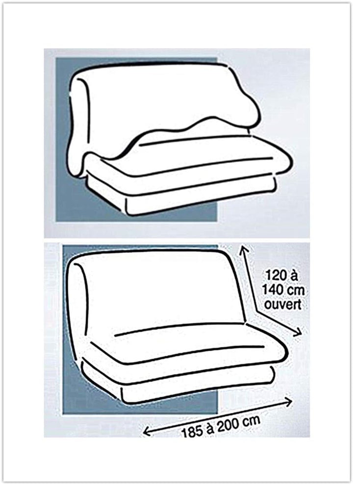 Antonouse Bezug für Schlafcouch, ausziehbar, 120 bis 140 cm, 180 bis 200 cm, Beige, Beige