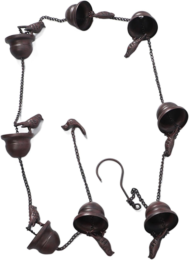 Pssopp Eisen Gehämmerte Cup Garden Products Regenkette, Regenketten Kolibri und Cup Regenketten Eise