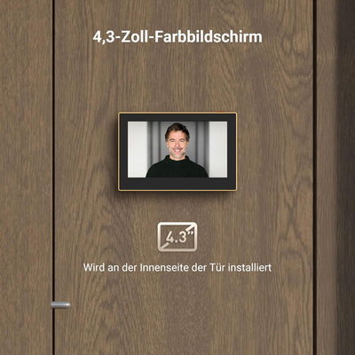 EZVIZ Video Türklingel mit Kamera, 2MP Türspion WLAN mit 4,3-Zoll-Farbbildschirm, 146° Weitwinkel un