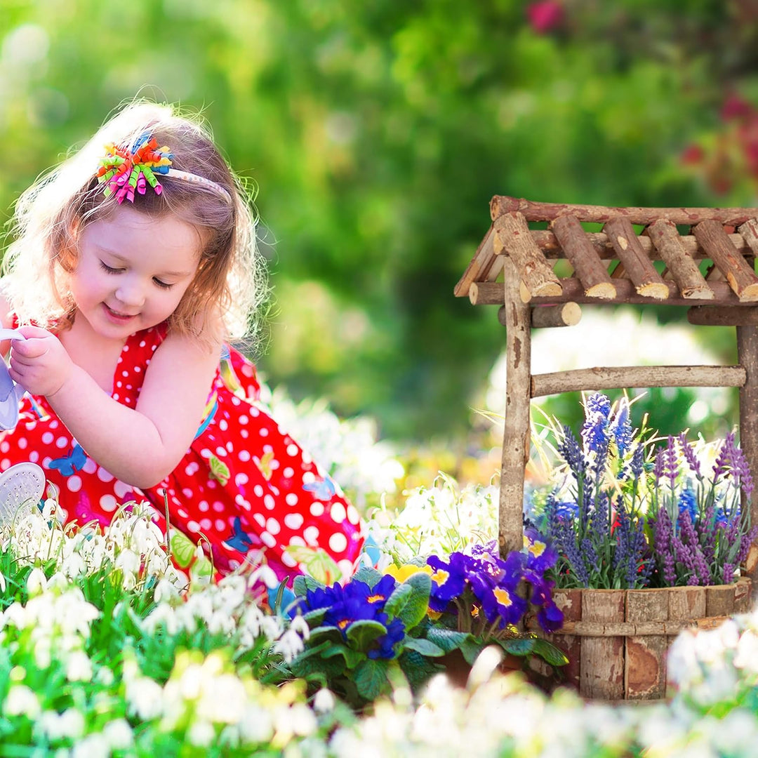 Relaxdays, natur Holzbrunnen Garten, dekorativer Zierbrunnen aus Holz, Gartenbrunnen mit Rinde, HxBx