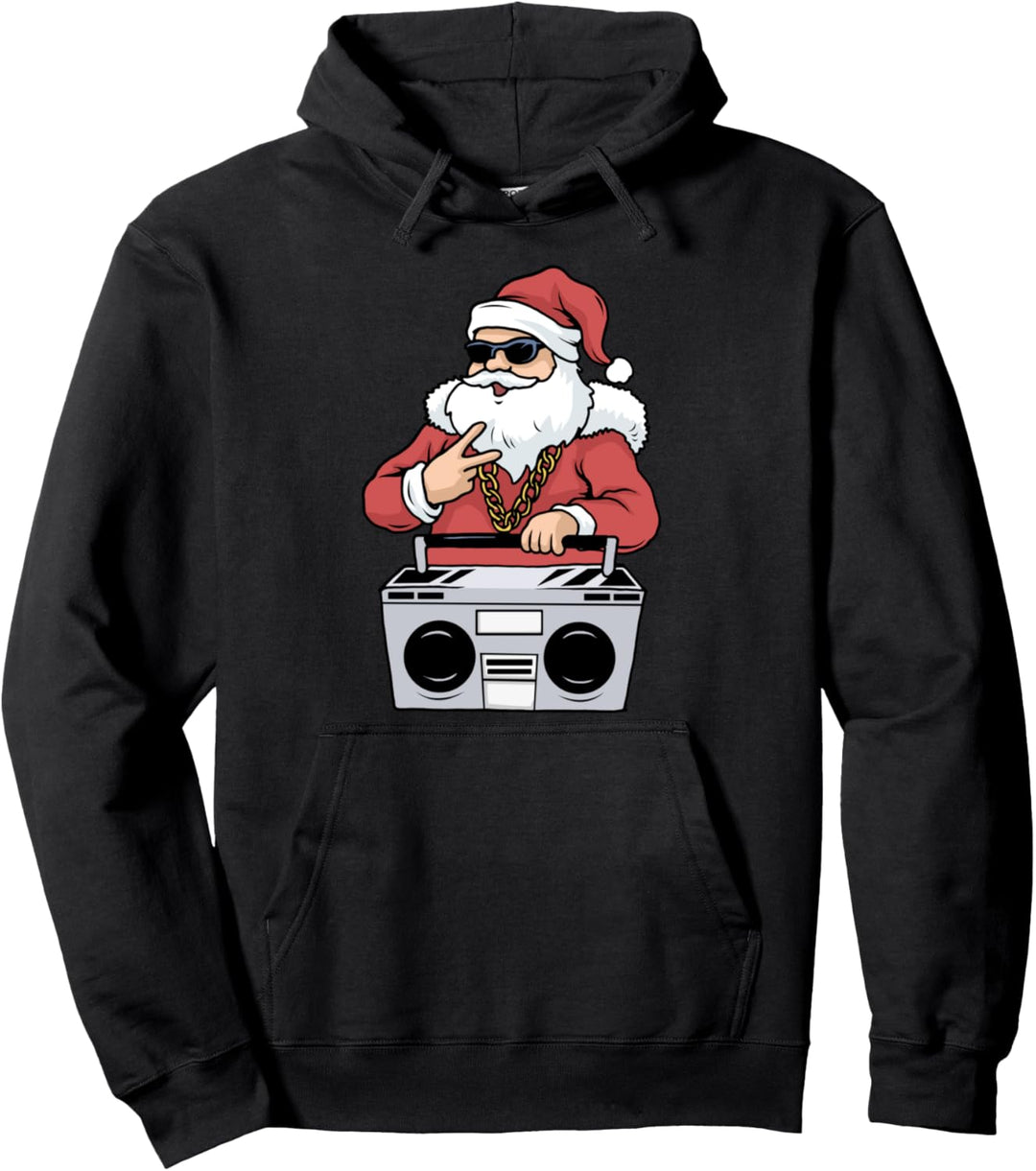 Rap Weihnachtsmann Hip Ghettoblaster Hop Hoodie Gangster Pullover Hoodie