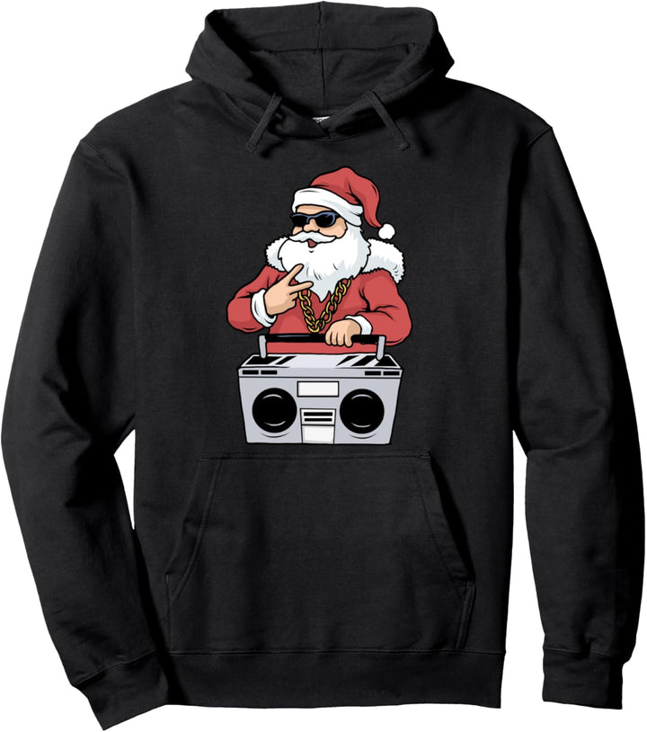 Rap Weihnachtsmann Hip Ghettoblaster Hop Hoodie Gangster Pullover Hoodie