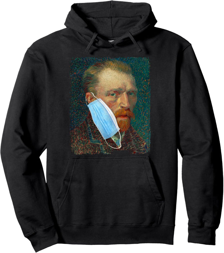 Lustige Van Gogh Meme trägt eine soziale Distanzierung Pullover Hoodie